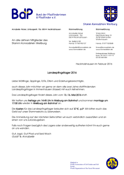 Einladung LaPfiLa - Stamm Konradstein Weilburg