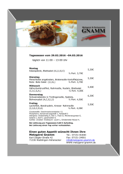 Einen guten Appetit w&uuml;nscht Ihnen Ihre Metzgerei Gnamm