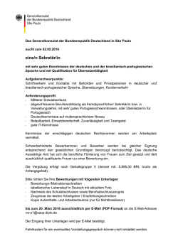 eine/n Sekretär/in