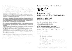 Einladung zur HV