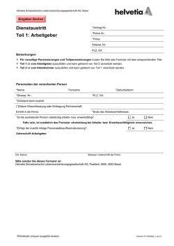 Dienstaustritt - Formular
