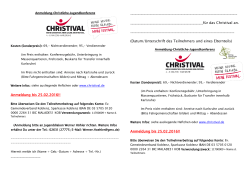 Anmeldung-Christliche-Jugendkonferenz Anmeldung bis 25.02.2016!!
