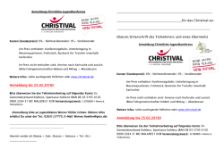 Anmeldung-Christliche-Jugendkonferenz Anmeldung bis 25.02.2016!!