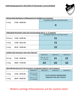 Hallenbelegungsplan