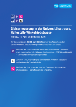 Information der VBZ als PDF