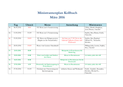 Ministrantenplan Kollbach März 2016
