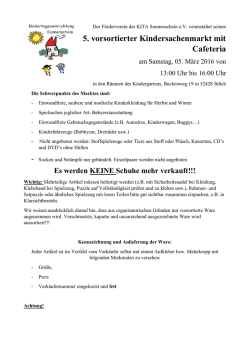 gibt`s den Flyer - Förderverein KITA Sonnenschein Jülich