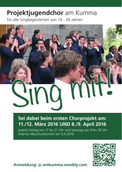 Projektjugendchor am Kumma