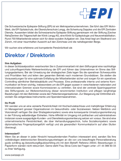 Direktor / Direktorin - Schweizerische Epilepsiestiftung Z&uuml;rich