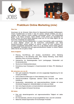 Praktikum Online Marketing (m/w)