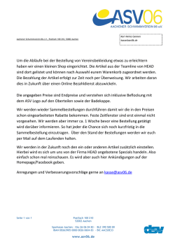 Einf&uuml;hrung - ASV 06 eV