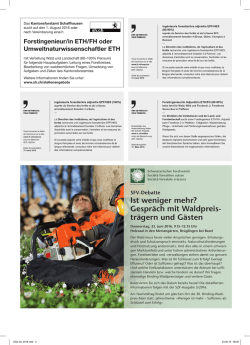 SFV-Debatte - Schweizerischer Forstverein SFV