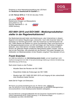 ISO 9001:2015 und ISO13485