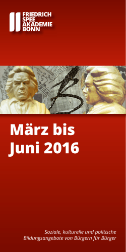 März bis Juni 2016 - Friedrich-Spee