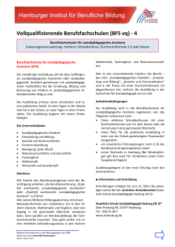 Infoblatt BFS für sozialpädagogische Assistenz - HIBB