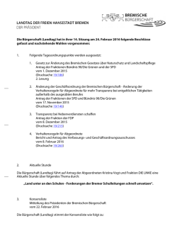 Die Bürgerschaft (Landtag)