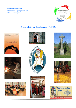 Newsletter Februar 2016 - Pastoralverbund Hessisches Kegelspiel