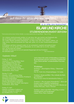 islam und kirche - Studierendenkonvent der EKM