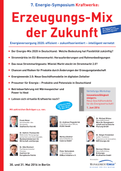 7. Energie-Symposium: Kraftwerke