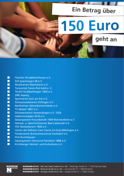 Ein Betrag &uuml;ber geht an