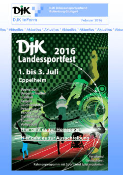 DJK inForm Hier geht es zur Ausschreibung Hier geht es zur