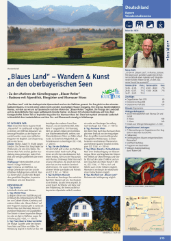 „Blaues Land” – Wandern & Kunst an den