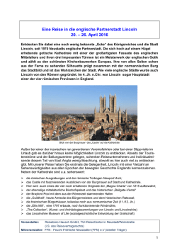 Eine Reise in die englische Partnerstadt Lincoln