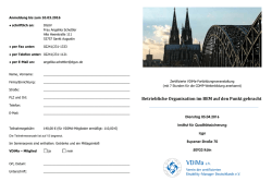 Betriebliche Organisation im BEM auf den Punkt gebracht