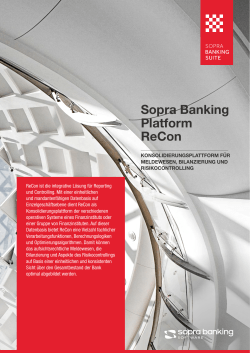 Sopra Banking Platform ReCon