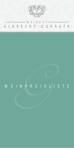 Wein Preisliste - Weingut Albrecht