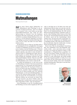 Mutmaßungen - Deutsches Ärzteblatt