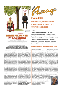KinoPassage-Zeitung Januar 2016