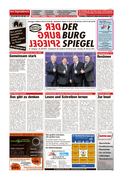 anzeige - Der BurgSpiegel / Der Genthiner