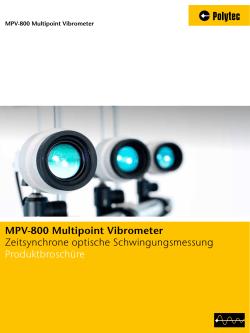 MPV-800 Multipoint Vibrometer Zeitsynchrone optische