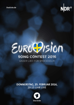 Eurovision Song Contest 2016 – Unser Lied für Stockholm