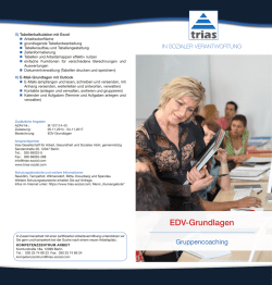 EDV-Grundlagen - trias Gesellschaft f&uuml;r Arbeit, Gesundheit und
