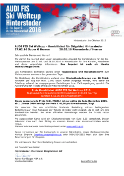 AUDI FIS Ski Weltcup - Kombiticket für Skigebiet Hinterstoder 27.02
