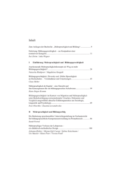 Inhalt - Verlag Barbara Budrich