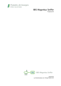 IBIS Wagenbus Sniffer - sad Systemanalyse und