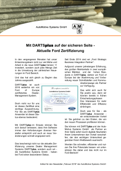 Zertifizierung - Automotive Systems GmbH