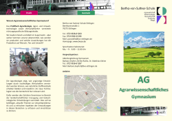 Agrarwissenschaftliches Gymnasium - der Bertha-von
