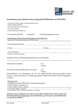Standanmeldung - AStA der Ruhr