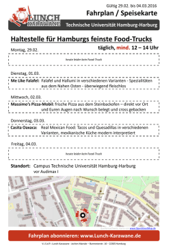 Speiseplan TUHH (Campus, HH-Harburg), KW - Lunch