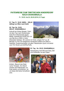 patenreise zum tibetischen kinderdorf nach dharamsala