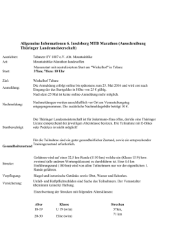 Ausschreibung Thüringer Landesmeistersmeisterschaft