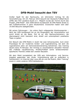 DFB-Mobil besucht den TSV - TSV Landshut