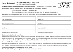 Ihre Antwort - Evangelische Verbund Ruhr