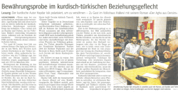 Der kurdische Autor Haydar Isik zu Gast im Volkshaus - Pen-Kurd