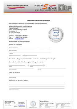 Auftragsformular zur müdlichen Beratung PDF