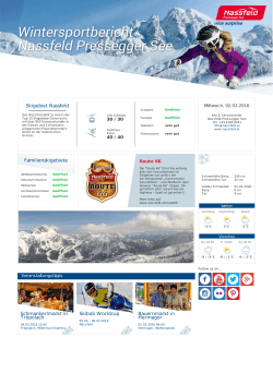 Wintersportbericht Ski Alpin | Wintersportbericht Nassfeld